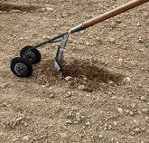 Garden Tool Supporter with Double Wheels & Triangle Shovel