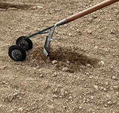 Garden Tool Supporter with Double Wheels & Triangle Shovel