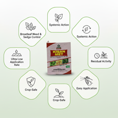 NFL Kisan Met Metsulfuron Methyl 20% WP Herbicide 200ml