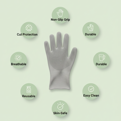 Gronaa Gardening Tools Garden & Home & Kitchen Safty Equmet Reusable Rubber Hand Gloves