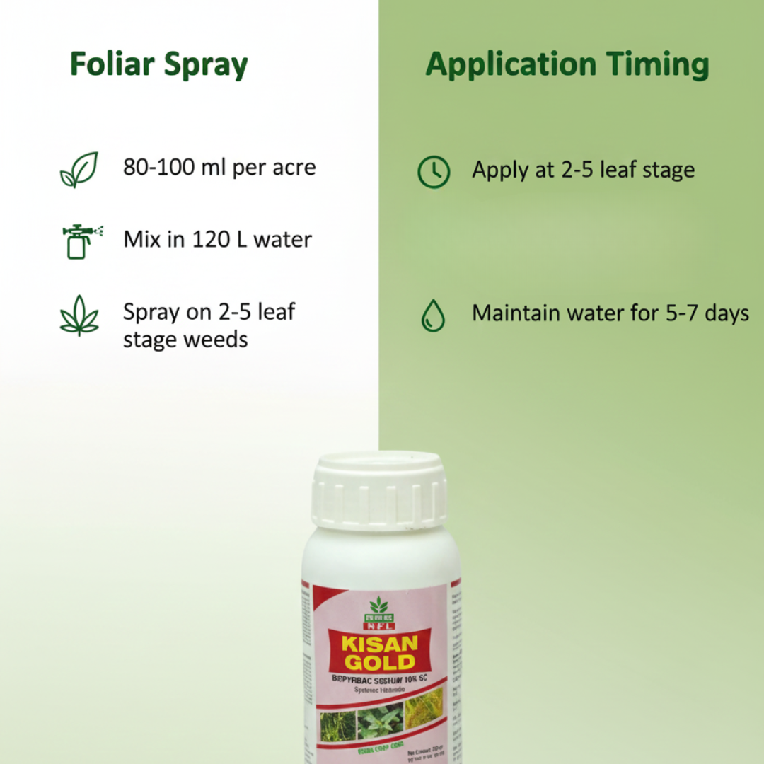 NFL Kisan Gold Bispyribac Sodium 10% SC Systemic Herbicide 200ml