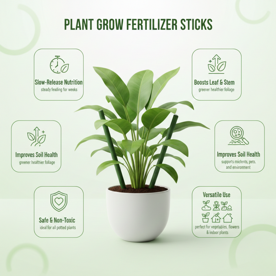 Gronaa Plant Grow Fertilizer Sticks For Plants - 50 Stick Pack of 2 & 4