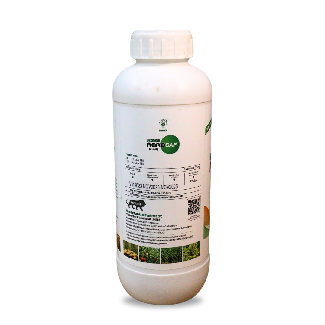 GROMOR NanoDAP Plant Nutrient – Eco-Friendly Liquid Fertilizer for Home Garden & Indoor Plants – 1 Litre