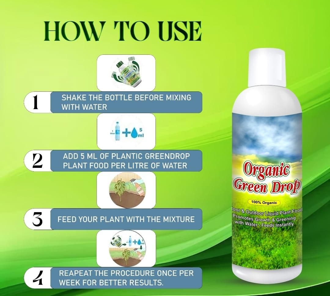 Gronaa Organic GreenDrop Plant Food Liquid Fertilizer For Plant Growth & Greening Pack of 1
