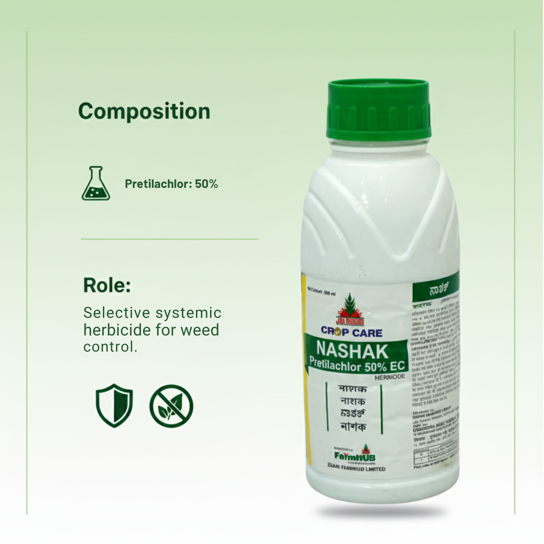 Jai Kisan Crop Care Nashak Pretilachlor 50% EC Herbicide 1L