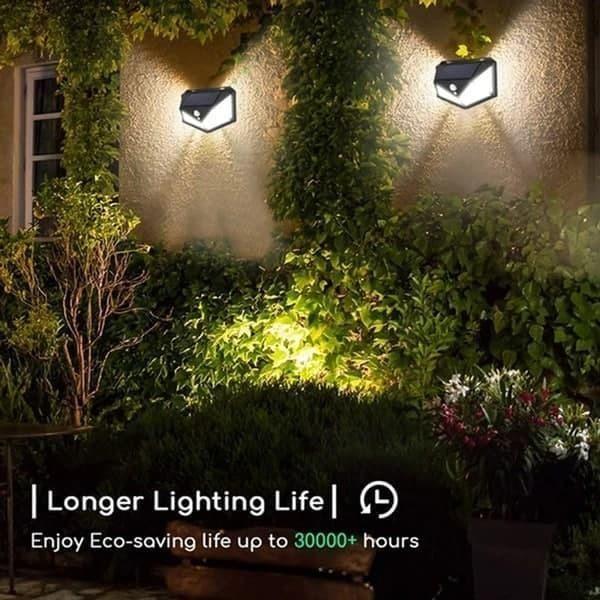 Gronaa Bright Solar Wireless Security Motion Sensor 100 Led Night Light for Home and Garden ,Outdoors