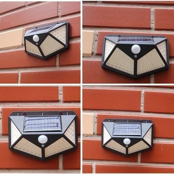 Gronaa Bright Solar Wireless Security Motion Sensor 100 Led Night Light for Home and Garden ,Outdoors