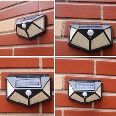 Gronaa Bright Solar Wireless Security Motion Sensor 100 Led Night Light for Home and Garden ,Outdoors