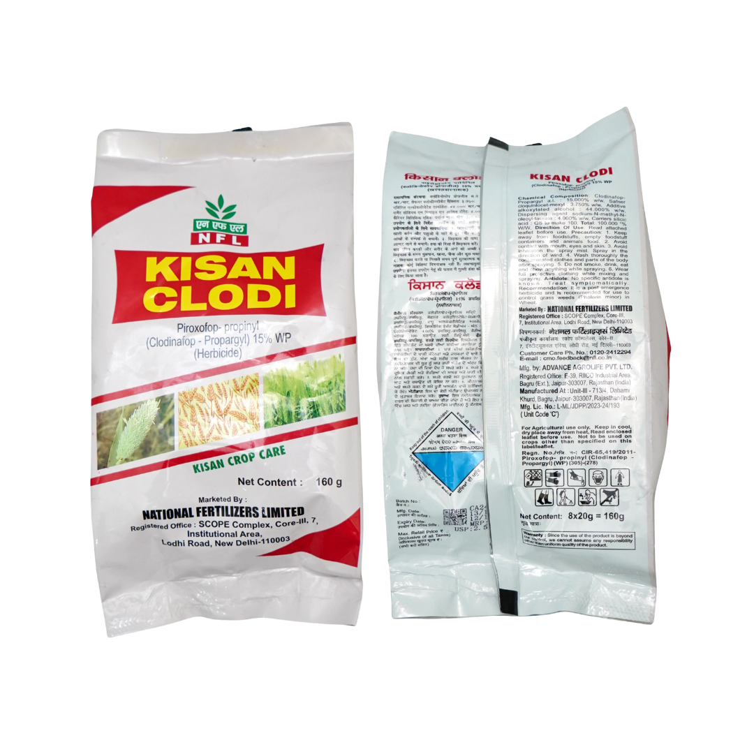 NFL Kisan Clodi Piroxofop-propinyl (Clodinafop- Propargyl) 15% WP Herbicide 160 G