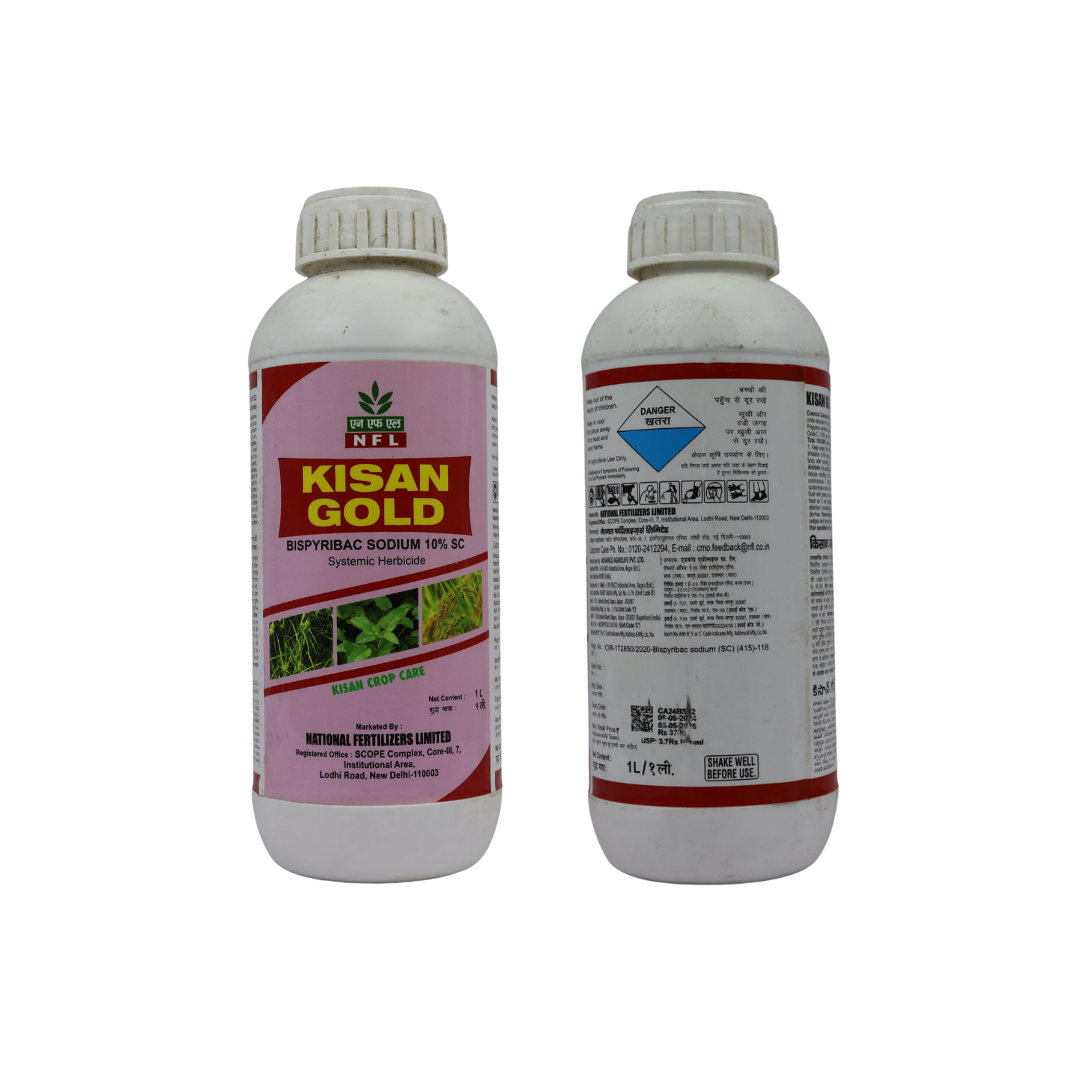 NFL Kisan Gold Bispyribac Sodium 10% SC Systemic Herbicide 1L
