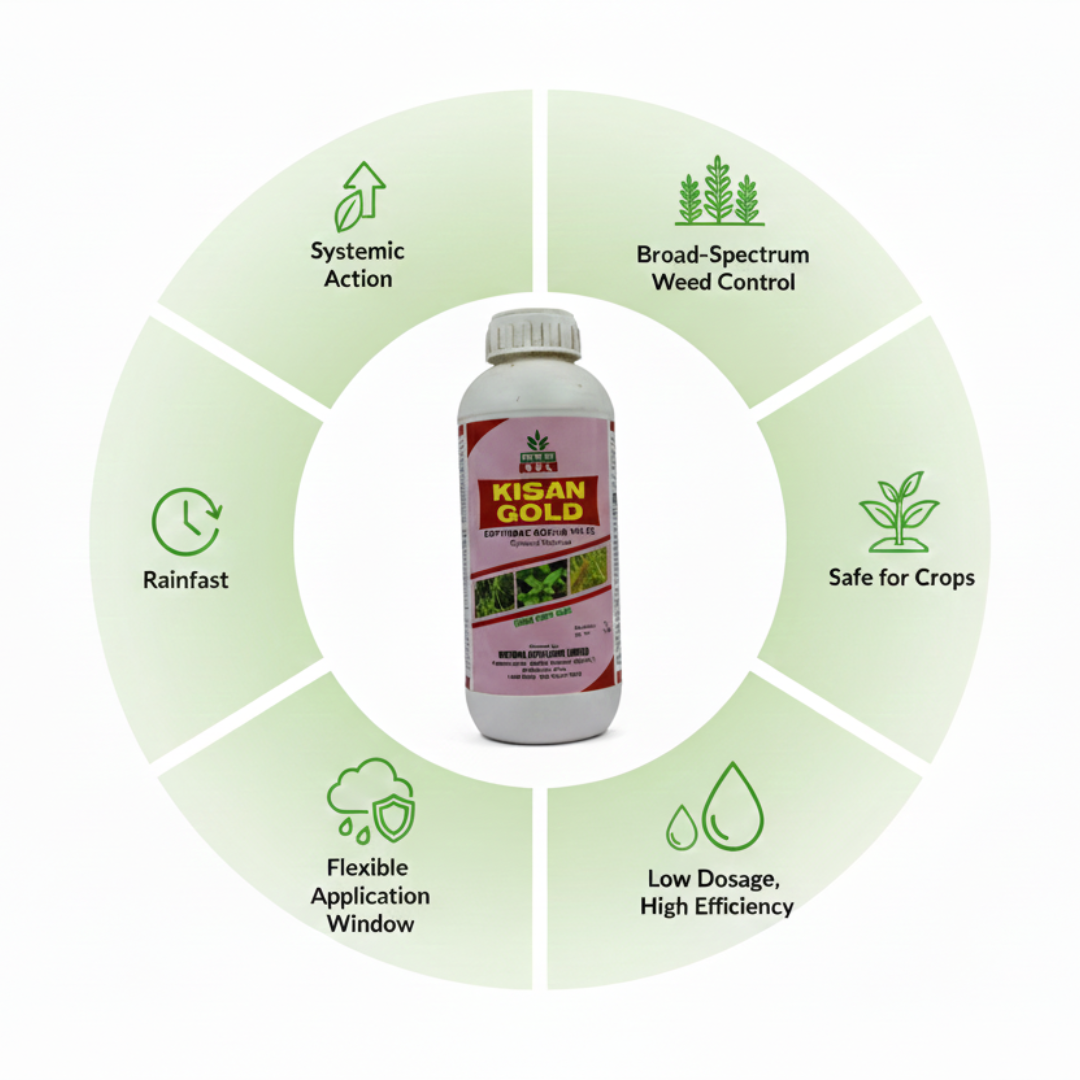 NFL Kisan Gold Bispyribac Sodium 10% SC Systemic Herbicide 1L