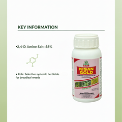 NFL Kisan -D  2,4-D Amine Salt 58% SL Selective Herbicide 400ml