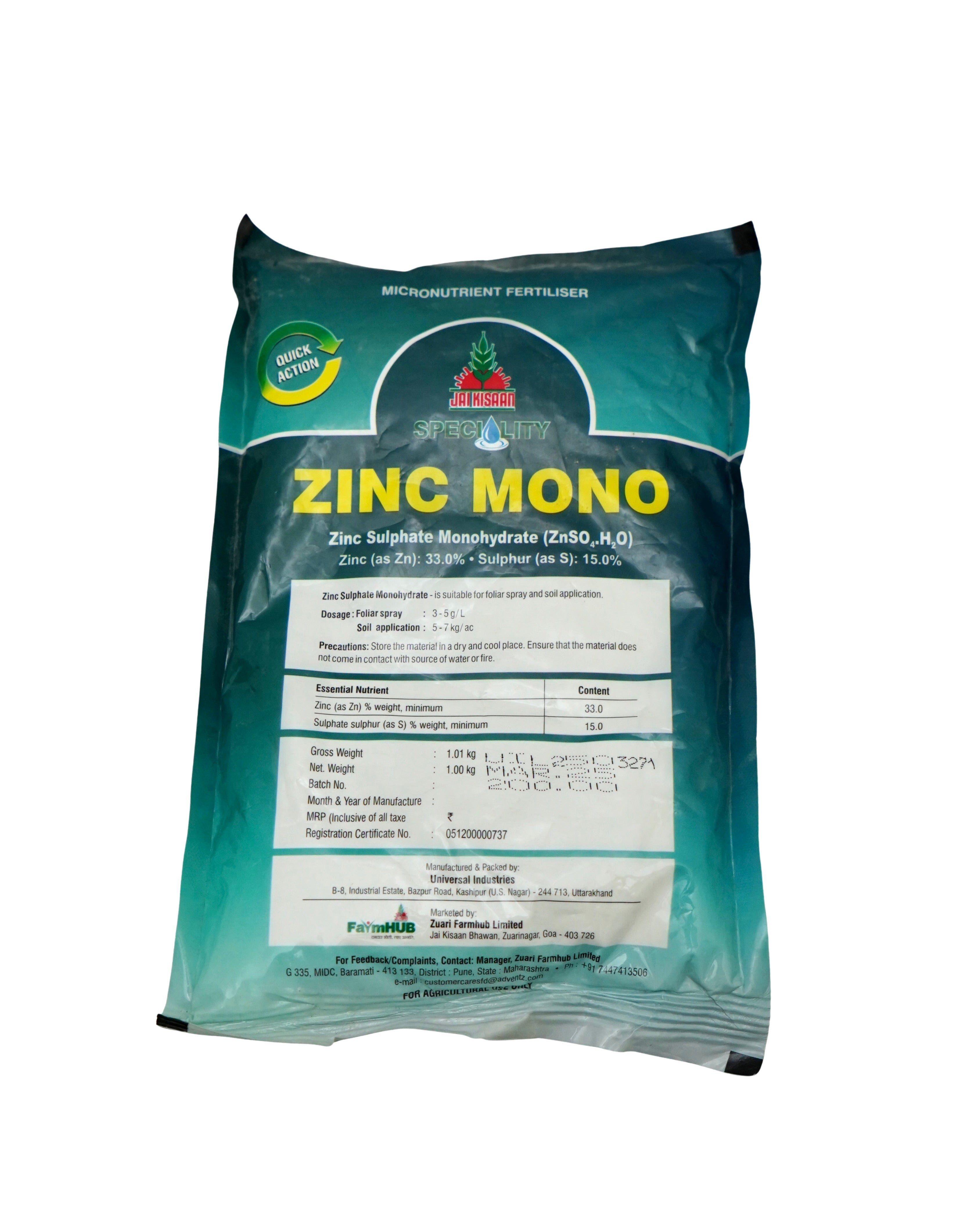 Jai Kisan Zinc Mono (Quick Action) 1Kg