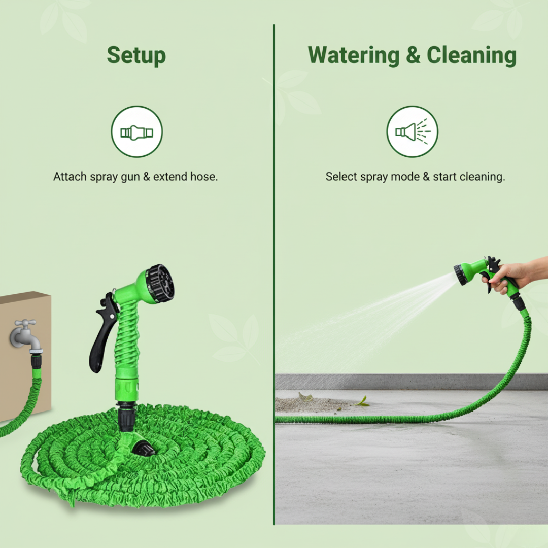 4-in-1 Water Spray Gun - Hose Pipe