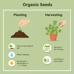 Gronaa Organic Coriander seeds for Gardening (Pack of 20)