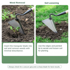 2-in-1 Triangle Weed Remover & Soil Loosening Gardening Tool