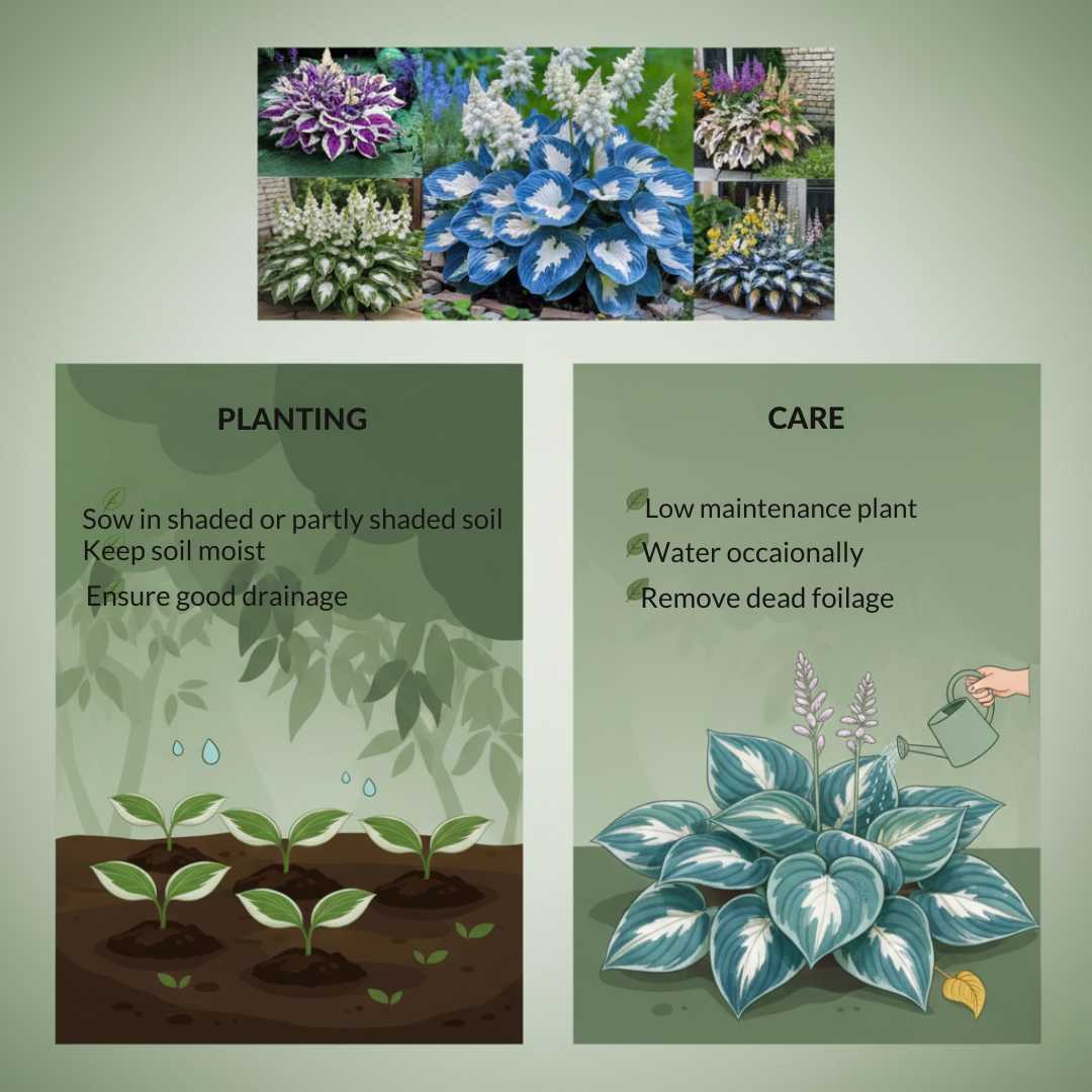 Gronaa Shade-Tolerant and Cold-Hardy Hosta Flowers