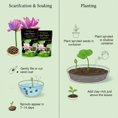 Gronaa Lotus Flower Seeds For Home Garden Planting