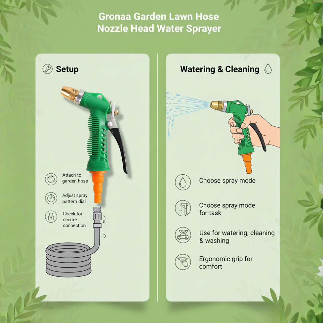 Garden Lawn Hose Nozzle Head Water Sprayer