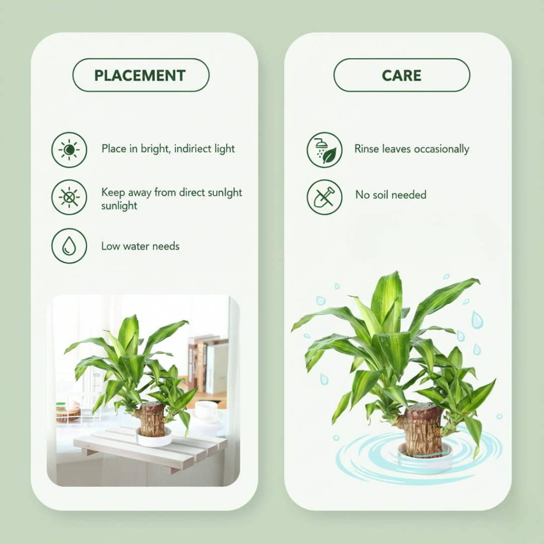 Gronaa Brazilian Lucky Wood, Mini Home Plant Decorations