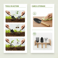 Gardening Tools kit Hand Cultivator, Small Trowel, Garden Fork (Set of 3)