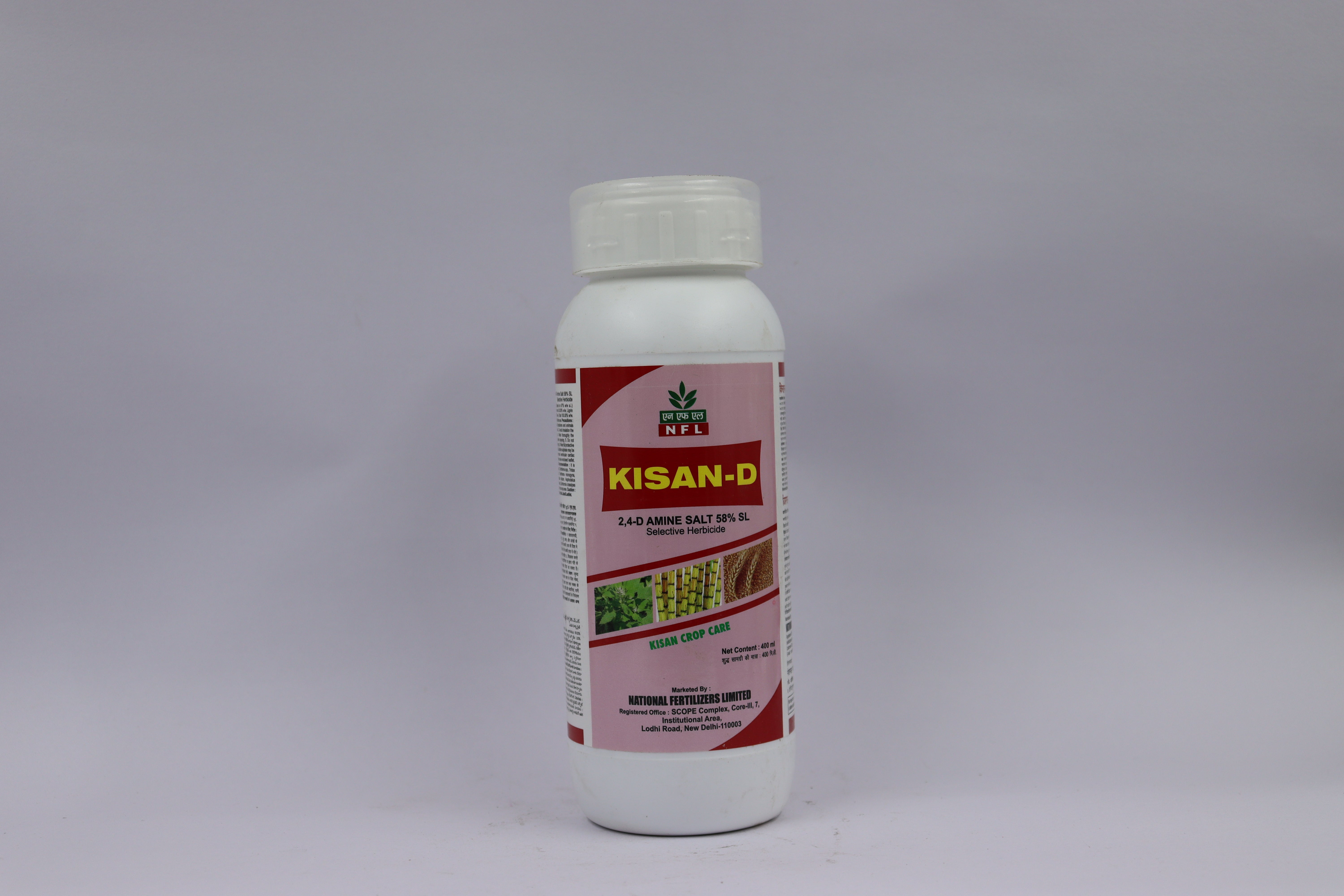 NFL Kisan -D  2,4-D Amine Salt 58% SL Selective Herbicide 400ml
