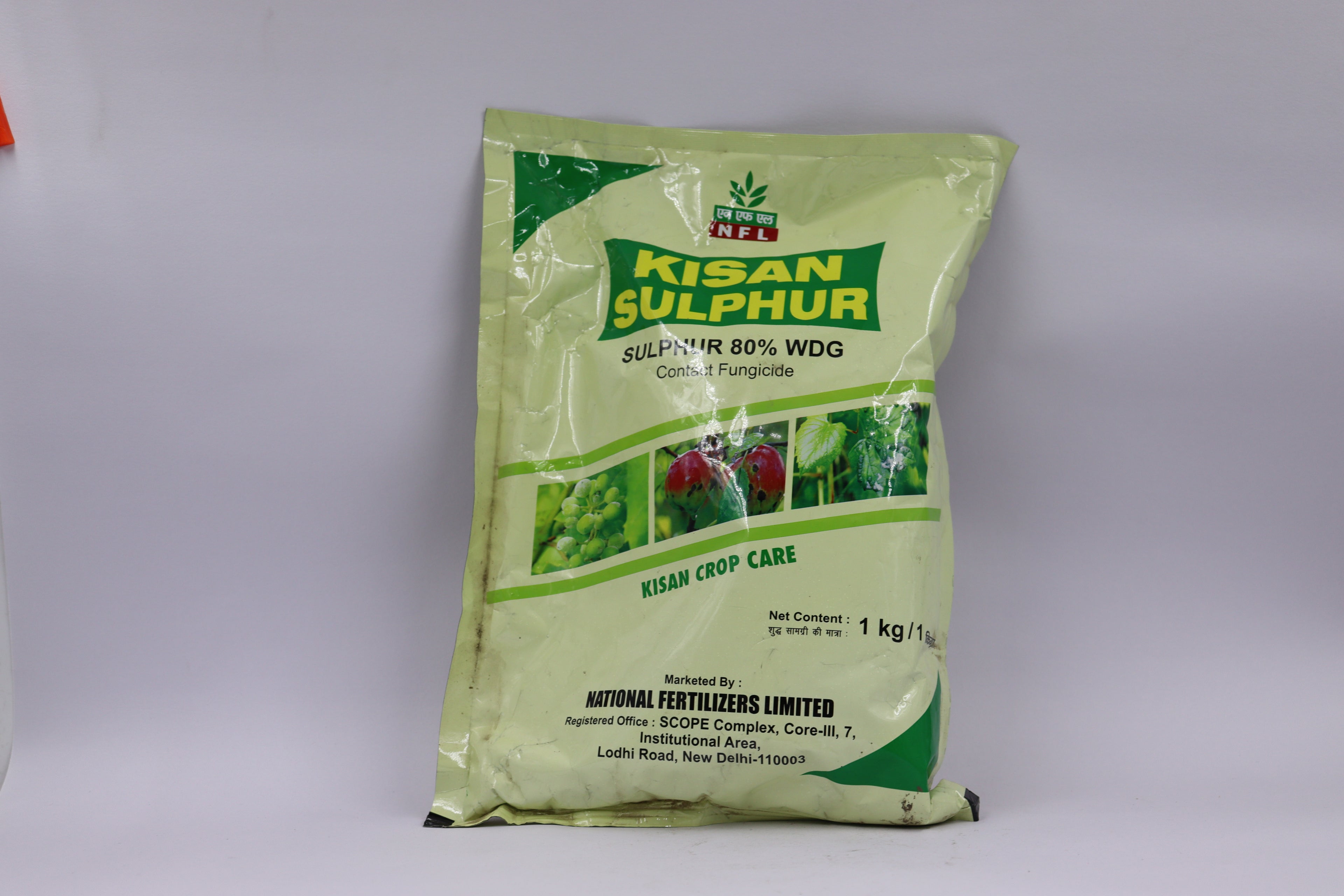 NFL Kisan Sulphur Sulphur 80% WDG Contact Fungicide 1Kg